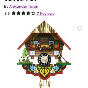 8in unique and intricate cuckoo clock